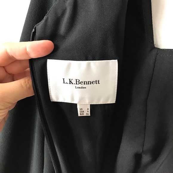 L.K. BENNETT Black Angela Long Sleeve Dress 4 - Picture 11 of 12